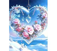 Puzzles For Adults, Jigsaw Puzzles For Adults 2000 Pieces Puzzle Home Challenging Educational Games DIY Home Decoration Puzzle Gifts - Heart Shaped Bellflower