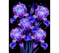 Puzzles For Adults, Jigsaw Puzzles For Adults 2000 Pieces Puzzle Home Challenging Educational Games DIY Home Decoration Puzzle Gifts - Purple Starlight Iris