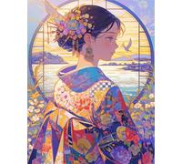 Puzzles For Adults, Jigsaw Puzzles For Adults 2000 Pieces Puzzle Home Challenging Educational Games DIY Home Decoration Puzzle Gifts - Japanese Landscape Woman