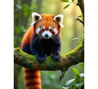 Puzzles For Adults, Jigsaw Puzzles For Adults 2000 Pieces Puzzle Home Challenging Educational Games DIY Home Decoration Puzzle Gifts - Jungle Red Panda