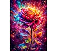 Puzzles For Adults, Jigsaw Puzzles For Adults 2000 Pieces Puzzle Home Challenging Educational Games DIY Home Decoration Puzzle Gifts - Flaming Rose