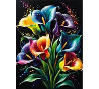 Puzzles For Adults, Jigsaw Puzzles For Adults 2000 Pieces Puzzle Home Challenging Educational Games DIY Home Decoration Puzzle Gifts - Colored Calla Lilies