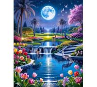Puzzles for Adults,Jigsaw Puzzles for Adults 30 Pieces Puzzle Home Challenging Educational Games DIY Home Decoration Puzzle Gifts,Tema:Parque Flores Animales