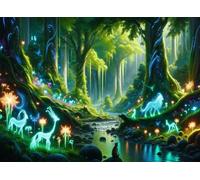 Puzzles for Adults,Jigsaw Puzzles for Adults 30 Pieces Puzzle Home Challenging Educational Games DIY Home Decoration Puzzle Gifts,Tema:Bosque de Cuentos de Hadas Verde