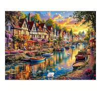 Puzzles for Adults,Jigsaw Puzzles for Adults 30 Pieces Puzzle Home Challenging Educational Games DIY Home Decoration Puzzle Gifts,Tema:Calles de la Ciudad Ríos