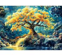 Puzzles For Adults, Jigsaw Puzzles For Adults 30 Pieces Puzzle Home Challenging Educational Games DIY Home Decoration Puzzle Gifts - Yellow Tree Scenery