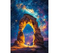 Puzzles For Adults, Jigsaw Puzzles For Adults 30 Pieces Puzzle Home Challenging Educational Games DIY Home Decoration Puzzle Gifts - Starry Rocky Night