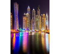 Puzzles for Adults,Jigsaw Puzzles for Adults 30 Pieces Puzzle Home Challenging Educational Games DIY Home Decoration Puzzle Gifts,Tema:Arquitectura Nocturna de la Ciudad