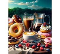 Puzzles For Adults, Jigsaw Puzzles For Adults 30 Pieces Puzzle Home Challenging Educational Games DIY Home Decoration Puzzle Gifts - Bakery Drinks Coffee