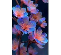 Puzzles For Adults, Jigsaw Puzzles For Adults 30 Pieces Puzzle Home Challenging Educational Games DIY Home Decoration Puzzle Gifts - Fantasy Blue Flowers