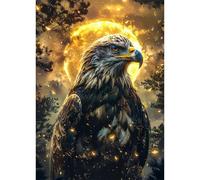 Puzzles For Adults, Jigsaw Puzzles For Adults 30 Pieces Puzzle Home Challenging Educational Games DIY Home Decoration Puzzle Gifts - Moonlight Eagle