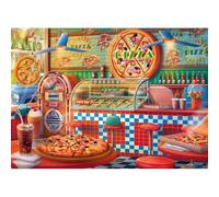 Puzzles For Adults, Jigsaw Puzzles For Adults 300 Pieces Puzzle Home Challenging Educational Games DIY Home Decoration Puzzle Gifts - Pizza Store