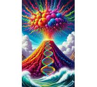 Puzzles for Adults,Jigsaw Puzzles for Adults 3000 Pieces Puzzle Home Challenging Educational Games DIY Home Decoration Puzzle Gifts,Tema:Olas del volcán arcoíris