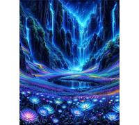 Puzzles for Adults,Jigsaw Puzzles for Adults 3000 Pieces Puzzle Home Challenging Educational Games DIY Home Decoration Puzzle Gifts,Tema:Cascada del Sueño Azul