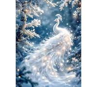 Puzzles for Adults,Jigsaw Puzzles for Adults 3000 Pieces Puzzle Home Challenging Educational Games DIY Home Decoration Puzzle Gifts,Tema:Animal Pavo Real Blanco