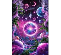 Puzzles for Adults,Jigsaw Puzzles for Adults 3000 Pieces Puzzle Home Challenging Educational Games DIY Home Decoration Puzzle Gifts,Tema:Espacio de ensueño púrpura