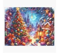 Puzzles for Adults,Jigsaw Puzzles for Adults 3000 Pieces Puzzle Home Challenging Educational Games DIY Home Decoration Puzzle Gifts,Tema:Navidad
