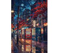 Puzzles for Adults,Jigsaw Puzzles for Adults 3000 Pieces Puzzle Home Challenging Educational Games DIY Home Decoration Puzzle Gifts,Tema:paisajes callejeros japoneses