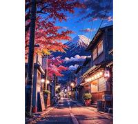 Puzzles for Adults,Jigsaw Puzzles for Adults 3000 Pieces Puzzle Home Challenging Educational Games DIY Home Decoration Puzzle Gifts,Tema:Noche en Las Calles japonesas