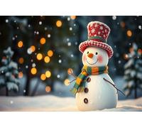 Puzzles for Adults,Jigsaw Puzzles for Adults 3000 Pieces Puzzle Home Challenging Educational Games DIY Home Decoration Puzzle Gifts,Tema:Muñeco de Nieve de Invierno