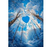 Puzzles for Adults,Jigsaw Puzzles for Adults 3000 Pieces Puzzle Home Challenging Educational Games DIY Home Decoration Puzzle Gifts,Tema:Corazón del Cielo de Grove