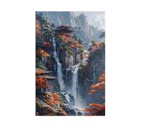 Puzzles for Adults,Jigsaw Puzzles for Adults 500 Pieces Puzzle Home Challenging Educational Games DIY Home Decoration Puzzle Gifts,Tema:Paisaje de la Cascada del Palacio