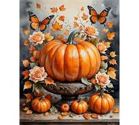 Puzzles For Adults, Jigsaw Puzzles For Adults 500 Pieces Puzzle Home Challenging Educational Games DIY Home Decoration Puzzle Gifts - Floral Butterfly Pumpkin