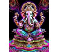 Puzzles For Adults, Jigsaw Puzzles For Adults 500 Pieces Puzzle Home Challenging Educational Games DIY Home Decoration Puzzle Gifts - Indian Elephant God