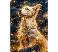 Puzzles For Adults, Jigsaw Puzzles For Adults 520 Pieces Puzzle Home Challenging Educational Games DIY Home Decoration Puzzle Gifts - Moonlight Dog