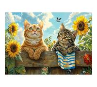 Puzzles For Adults, Jigsaw Puzzles For Adults 60 Pieces Puzzle Home Challenging Educational Games DIY Home Decoration Puzzle Gifts - Calico Cats