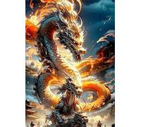 Puzzles For Adults, Jigsaw Puzzles For Adults 60 Pieces Puzzle Home Challenging Educational Games DIY Home Decoration Puzzle Gifts - Anime Dragons