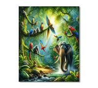 Puzzles For Adults, Jigsaw Puzzles For Adults 700 Pieces Puzzle Home Challenging Educational Games DIY Home Decoration Puzzle Gifts - Jungle Elephant Animals