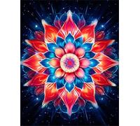 Puzzles For Adults, Jigsaw Puzzles For Adults 90 Pieces Puzzle Home Challenging Educational Games DIY Home Decoration Puzzle Gifts - Red Blue Mandala