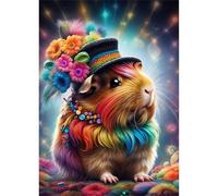 Puzzles For Adults, Jigsaw Puzzles For Adults 90 Pieces Puzzle Home Challenging Educational Games DIY Home Decoration Puzzle Gifts - Flower Guinea Pig