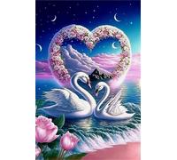 Puzzles For Adults, Jigsaw Puzzles For Adults 90 Pieces Puzzle Home Challenging Educational Games DIY Home Decoration Puzzle Gifts - Heart Wreath Swan
