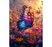 Puzzles For Adults, Jigsaw Puzzles For Adults 90 Pieces Puzzle Home Challenging Educational Games DIY Home Decoration Puzzle Gifts - Flower Sea Butterfly