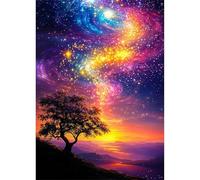 Puzzles For Adults, Jigsaw Puzzles For Adults 90 Pieces Puzzle Home Challenging Educational Games DIY Home Decoration Puzzle Gifts - Starlight Landscape