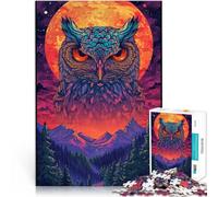 Puzzles for Adults SI Owl in The Mountains Jigsaws 1000 Pieces for Adults 10.27 in x 14.96 in Cardboard Puzzles for Adults Kids Learning Educational Jigsaw Puzzle