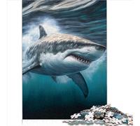 Puzzles Gifts Toys The Great White Shark Puzzles 1000 Pieces for Teenagers Gifts Cardboard Puzzle for Adults Kids Educational Game Challenge Toy 1000pcs(26x38cm)