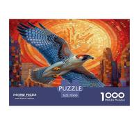 Puzzles Halcón peregrino 1000 Piezas De para Adultos, Puzzle Ave de Mosaico Colorido Adultos, Juego Familiar Regalos Creativos 70x50cm/1000pcs