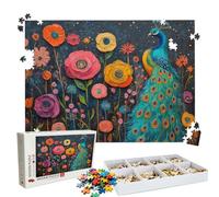 Puzzles Macizo Pavo Real | Puzzle 1500 Piezas XL 87x57 cm | Rompecabezas Madera Desafiante para Adultos | con Exquisita Caja de Embalaje | Decorar Toda La Familia | Rompecabezas Adultos W3H-959
