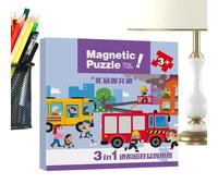 Puzzles Magnéticos Para Niños - Juguete Actividad Para Viaje | Puzzles Dibujos Animados Portátiles, Juguetes Interactivos Padre-Hijo | Actividades En Carretera 2-6 Años, Niños Y Niñas