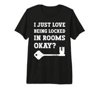 Puzzles Me Encanta Estar encerrado en Habitaciones Bueno Escape Room Camiseta Premium