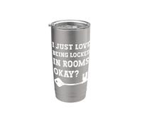 Puzzles Me encanta estar encerrado en habitaciones Bueno Escape Room Vaso térmico de acero inoxidable de doble pared
