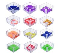 Puzzles Mini Juegos,Juego de Paciencia,Mini Juegos Rompecabezas,12PCS Juegos Habilidad con Niveles Diferentes 3D Laberinto Juguetes Juego Intelecto Educativo para Adultos y Niños Regalos