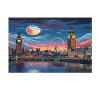 Puzzles Paisaje urbano de Londres, 1000 piezas, puzle de madera para adultos y niños a partir de 12 años, juguete educativo (75 x 50 cm)