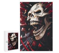 Puzzles para adolescentes 1000 PCS calavera con picos rojos rompecabezas para adultos juegos relajantes corte preciso juego desafiante regalos 1000 piezas