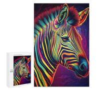 Puzzles para adolescentes 1000 PCS Colorful Zebra Retrait -1 Puzzles Antiestrés Decoración Perfecta Actividades divertidas para el hogar, 1000 PCS