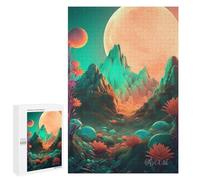 Puzzles para adolescentes 1000 PCS Paisaje místico Moonlit -1 rompecabezas antiestrés, decoración perfecta, actividades divertidas para el hogar, 1000 piezas