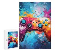 Puzzles para adolescentes 1000 piezas controlador de juego vibrante obra de arte -1 rompecabezas para adultos práctico juego para mejorar la memoria actividades divertidas para el hogar 1000 piezas